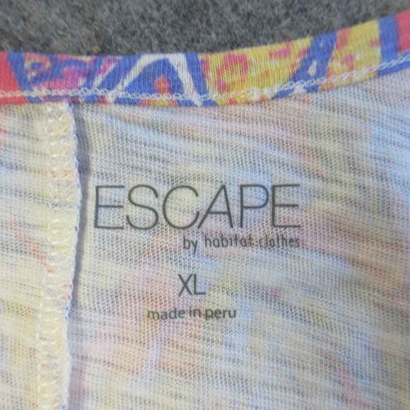 Habitat Women Mini Dress XL Floral Lagenlook Pink Purple Cotton Beach Casual 308 - Picture 3 of 14